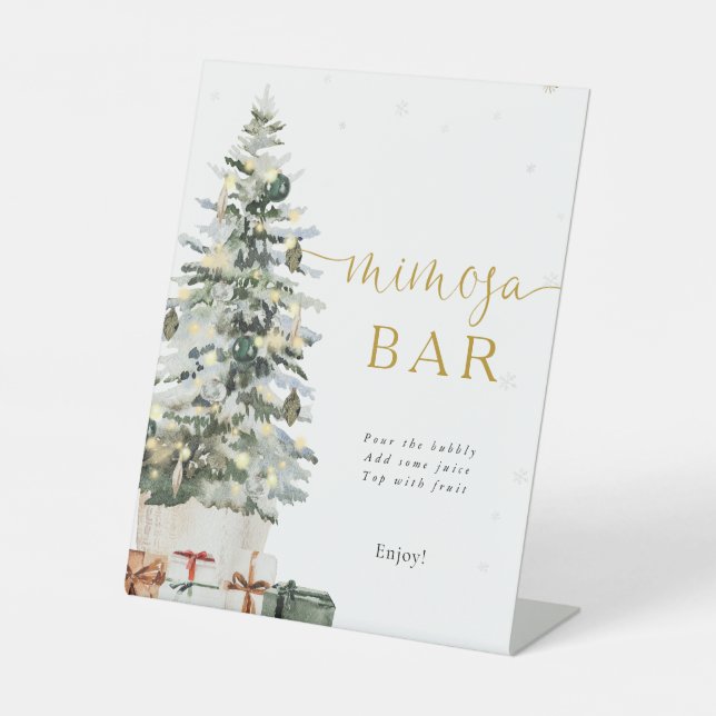 Christmas Tree Mimosa Bar Sign (Front)