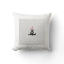 Christmas Tree mini cute design Throw Pillow