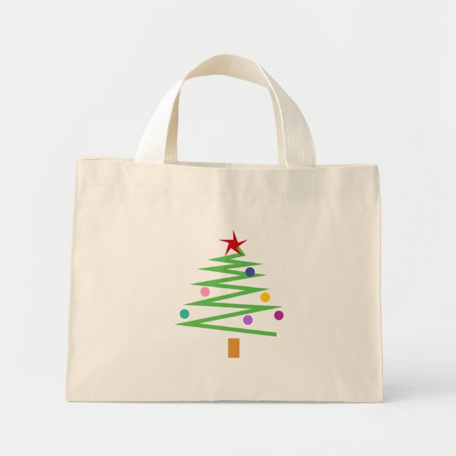 Christmas Tree Mini Tote Bag (Front)