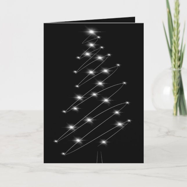 Christmas Tree Minimalist Christmas Card (Front)