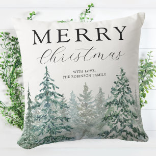 Christmas Tree Modern Holiday  Cushion
