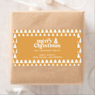 Christmas tree modern holiday simple mustard