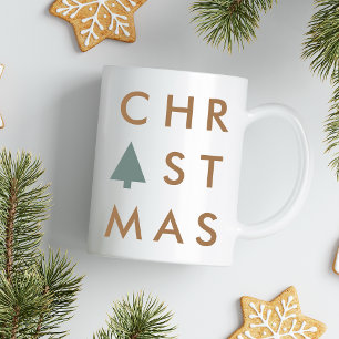 Christmas Tree   Modern Minimalist Scandinavian Coffee Mug