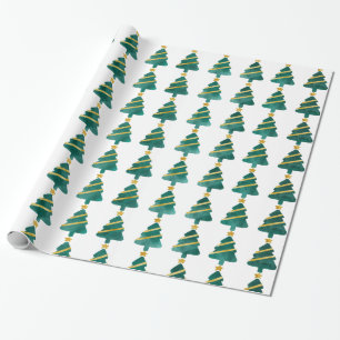 Christmas tree modern stylish wrapping paper