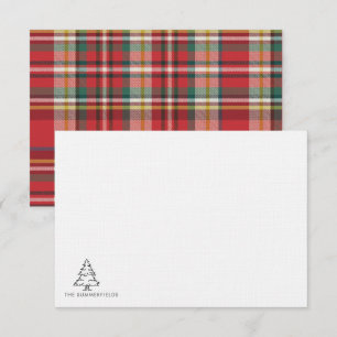 Christmas Tree Monogram Family Holidays Card