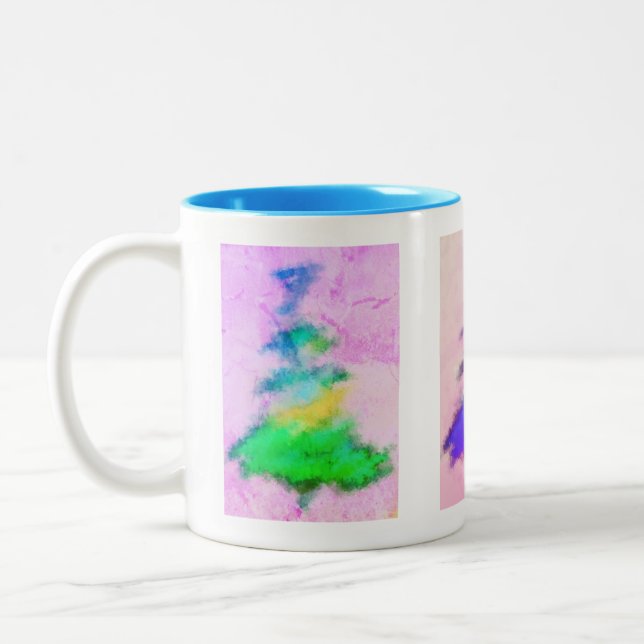 Christmas Tree Mug Baby Blue Interior (Left)