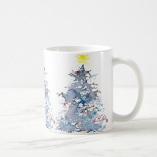 Christmas Tree Mug, blue Coffee Mug