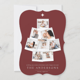 Christmas tree multi photo holiday card