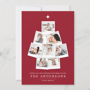 Christmas tree multi photo holiday card