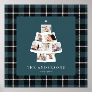 Christmas tree multi photo holiday poster