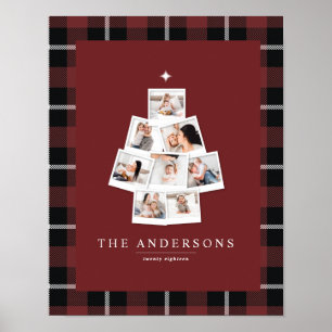Christmas tree multi photo holiday poster