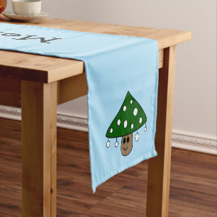 Christmas Tree Mushroom Table Runner
