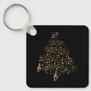 Christmas Tree Music Note Musician Mother Gift Key Ring