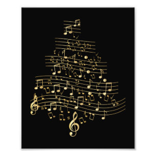 Christmas Tree Music Note Musician Mother Gift Photo Print
