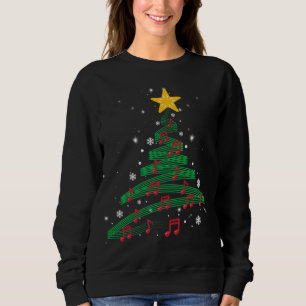 Christmas Tree Music Notes Musical Christmas Carol Sweatshirt