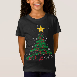 Christmas Tree Music Notes Musical Christmas Carol T-Shirt