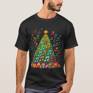 Christmas Tree Musical Note Music Teacher Musician T-Shirt
