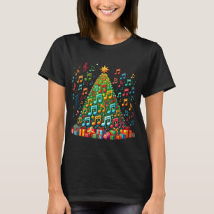 Christmas Tree Musical Note Music Teacher Musician T-Shirt