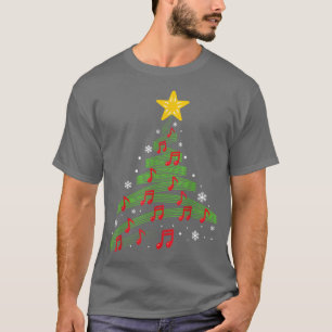 Christmas Tree Musical Notes Song Xmas Musician Pa T-Shirt