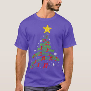 Christmas Tree Musical Notes Song Xmas Musician Pa T-Shirt