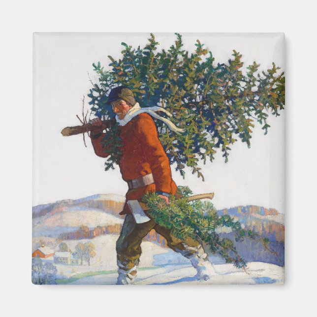 Christmas Tree |  N.C. Wyeth Magnet (Front)