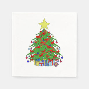Christmas tree napkin
