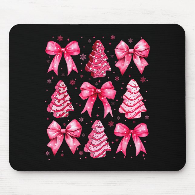 Christmas Tree Nk Cake Coquette Christmas Xmas Gir Mouse Mat (Front)