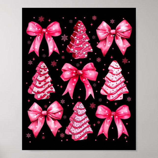 Christmas Tree Nk Cake Coquette Christmas Xmas Gir Poster (Front)