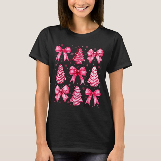 Christmas Tree Nk Cake Coquette Christmas Xmas Gir T-Shirt (Front)