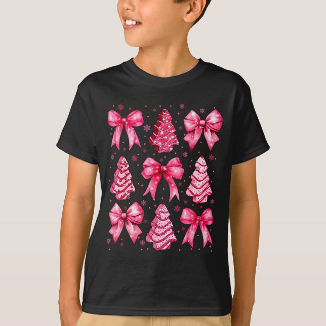 Christmas Tree Nk Cake Coquette Christmas Xmas Gir T-Shirt (Front)