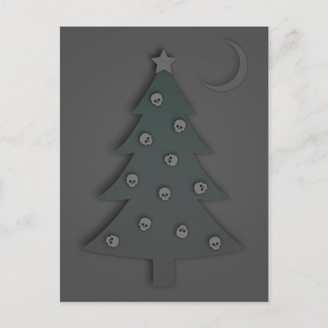 Christmas Tree Noir Holiday Postcard (Front)