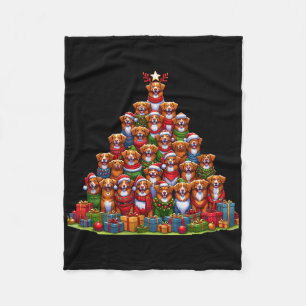 Christmas Tree Nova Scotia Duck Tolling Retriever Fleece Blanket