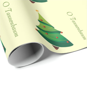 Christmas Tree O Tannenbaum Pattern Wrapping Paper