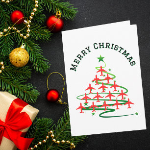 Christmas Tree of Aeroplanes, Minimalist Photo Card