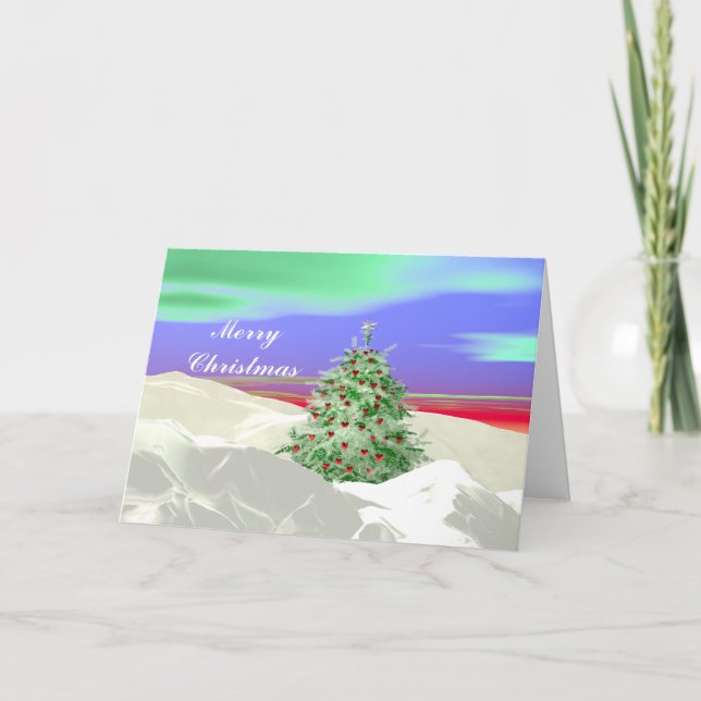 Christmas Tree of Hearts Holiday Card (Front)