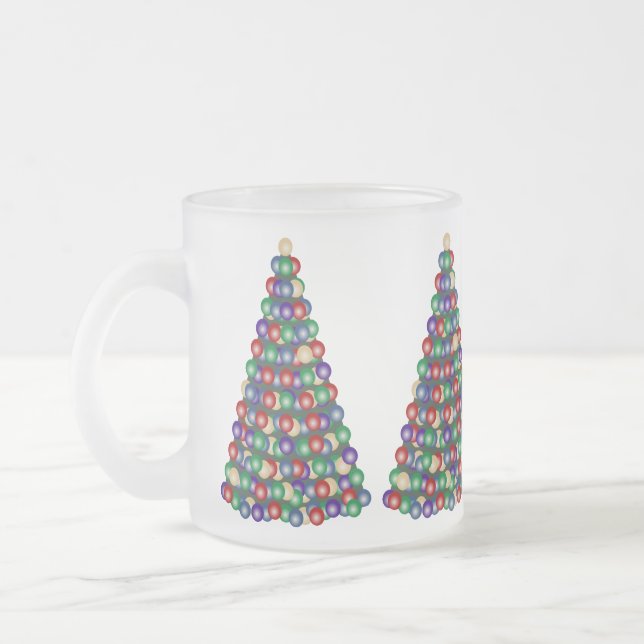 Christmas Tree, Oh Christmas Tree Frosted Glass Coffee Mug (Left)