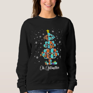 Christmas Tree Oh Optometree Optometry Glasses Sweatshirt