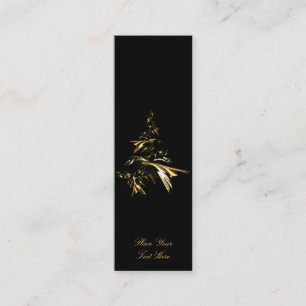 Christmas Tree on Black 001 - Bookmark Mini Business Card