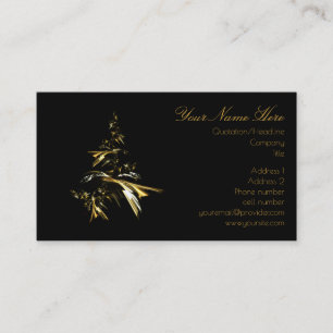 Christmas Tree on Black 001 Business Card