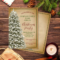 Christmas Tree on Parchment Vintage Party