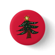 Christmas Tree on Red