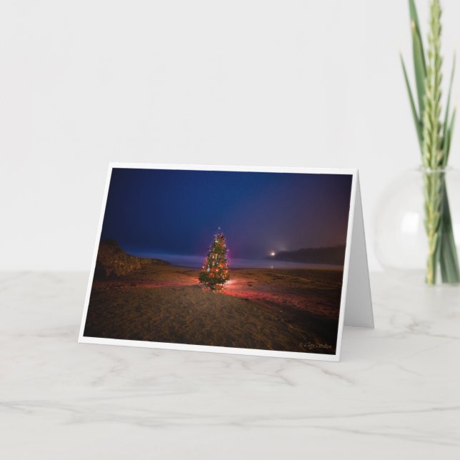 Christmas Tree on the Beach Christmas Card (Front)