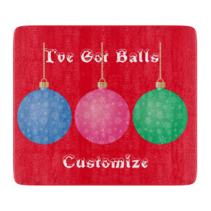 Christmas Tree Ornament Balls Thunder_Cove Cutting Board