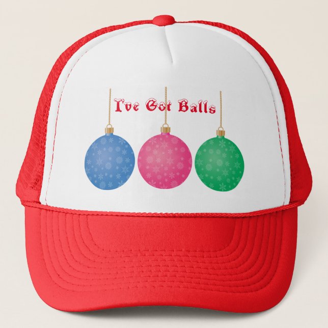 Christmas Tree Ornament Balls Thunder_Cove Trucker Hat (Front)