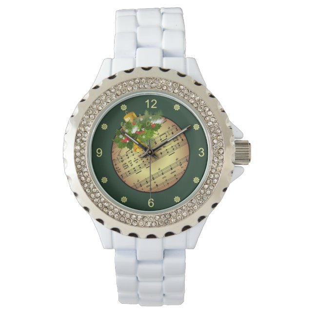 Christmas Tree Ornament ~ Bell & Mistletoe ~    Wa Watch (Front)