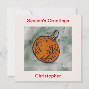 Christmas Tree Ornament Flat Card