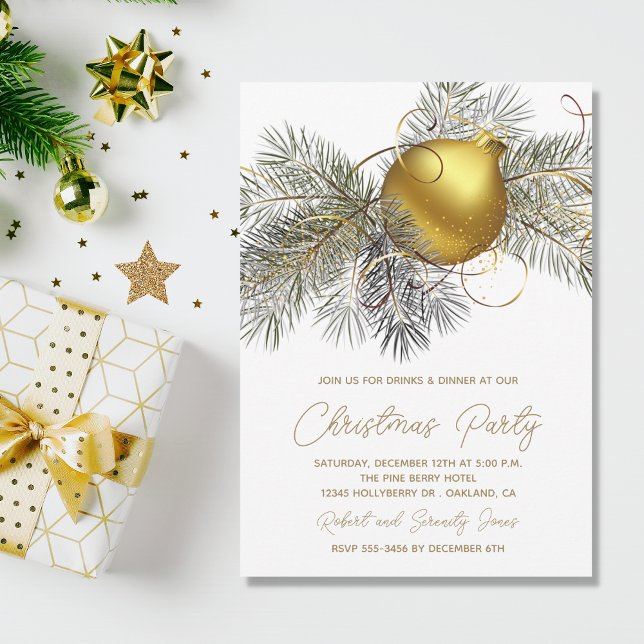 Christmas Tree Ornament Party Invite (Creator Uploaded)