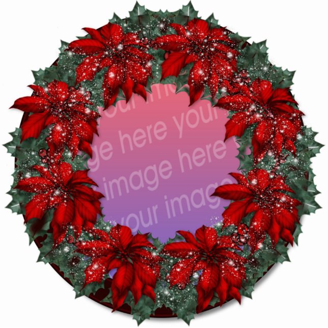 Christmas Tree Ornament Photo Sculpture Decoration (Front)