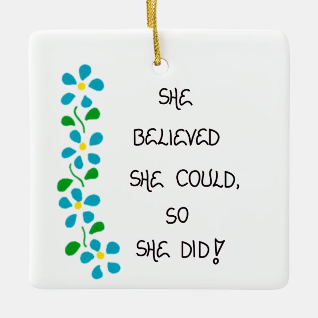 Christmas Tree Ornament - Quote about Women (Front)