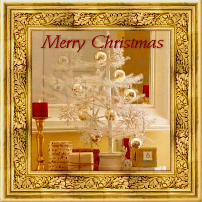 Christmas Tree Ornament Standing Photo Sculpture (Front)